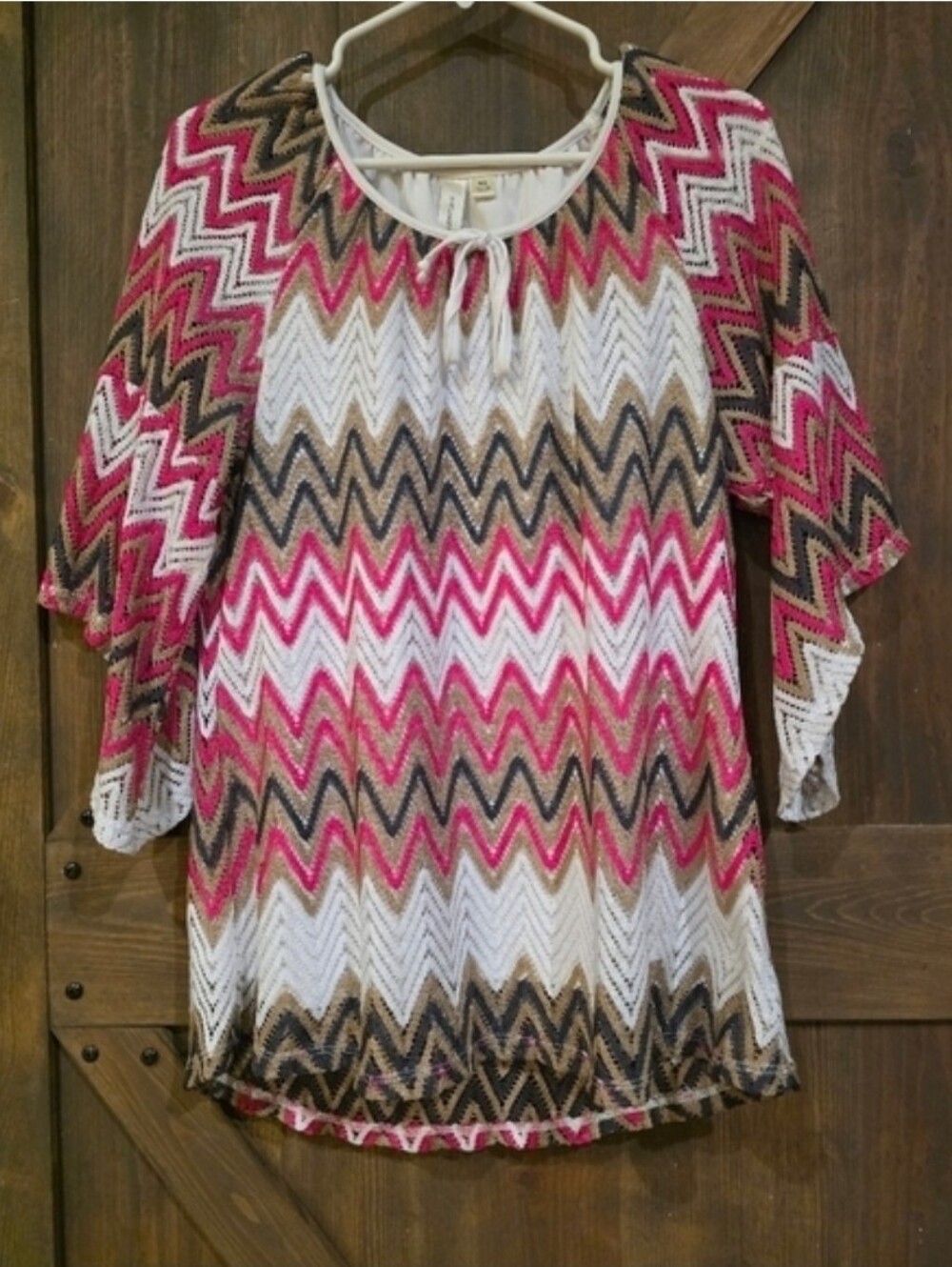 TACERA Chevron Patterned Women's Top Size XL - Picture 6 of 6